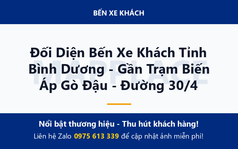 Đối Diện Bến Xe Khách Tỉnh Bình Dương - Gần Trạm Biến Áp Gò Đậu - Đường 30/4