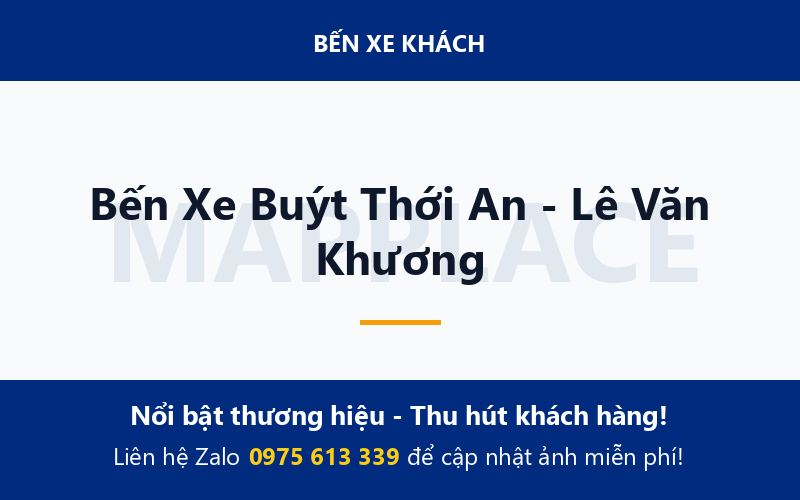 Bến Xe Buýt Thới An - Lê Văn Khương