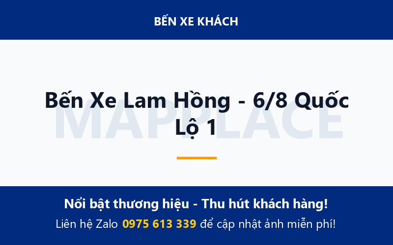 Bến Xe Lam Hồng - 6/8 Quốc Lộ 1