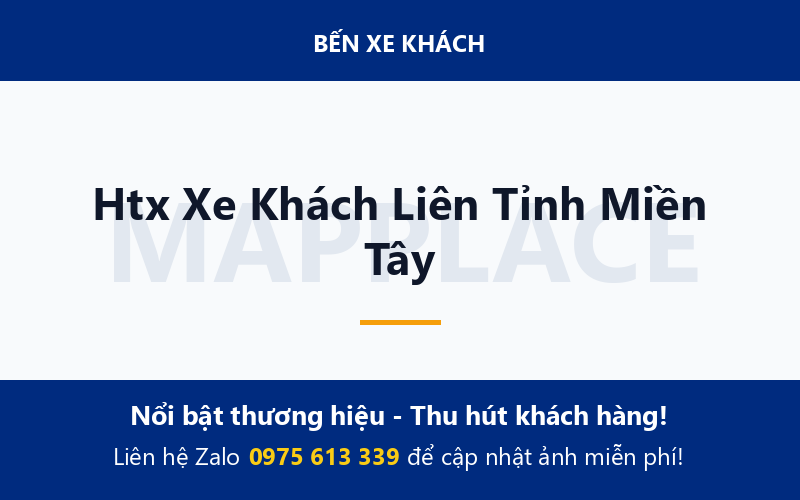 Htx Xe Khách Liên Tỉnh Miền Tây