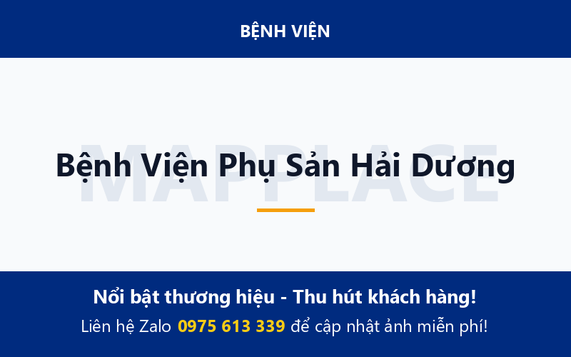 Bệnh Viện Phụ Sản Hải Dương
