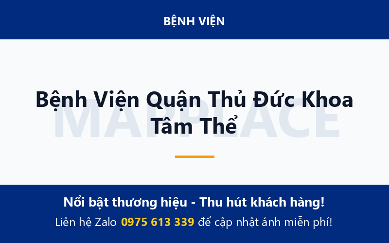 Bệnh Viện Quận Thủ Đức Khoa Tâm Thể