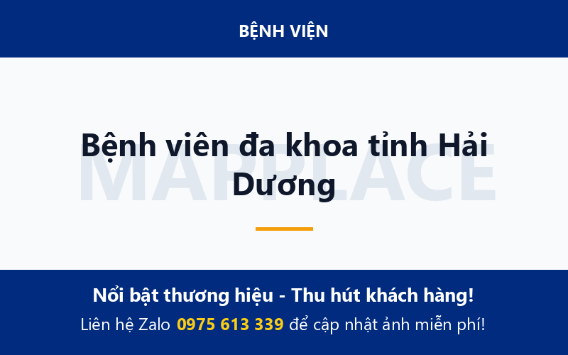 Bệnh viên đa khoa tỉnh Hải Dương