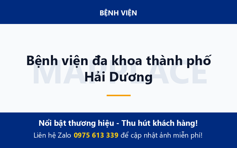 Bệnh viện đa khoa thành phố Hải Dương