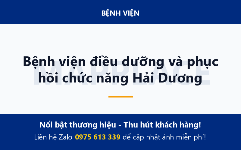 Bệnh viện điều dưỡng và phục hồi chức năng Hải Dương