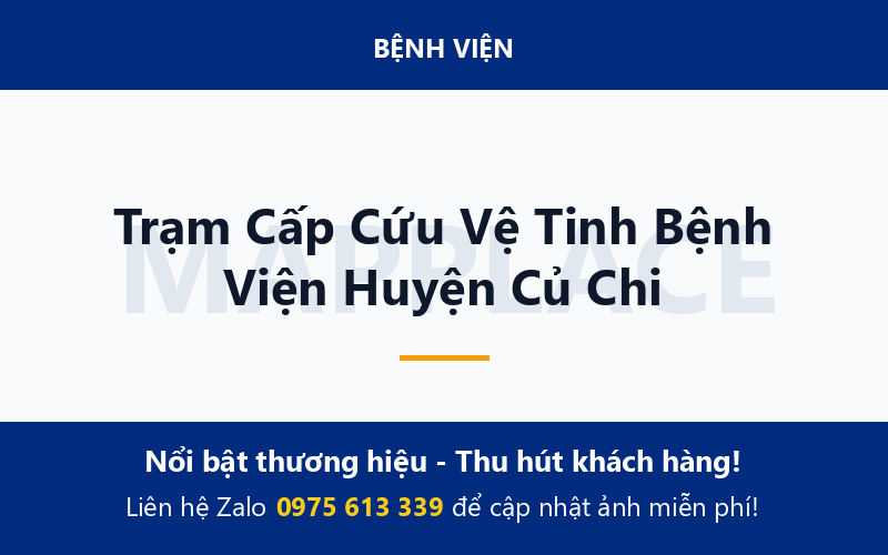 Trạm Cấp Cứu Vệ Tinh Bệnh Viện Huyện Củ Chi