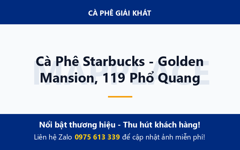 Cà Phê Starbucks - Golden Mansion, 119 Phổ Quang