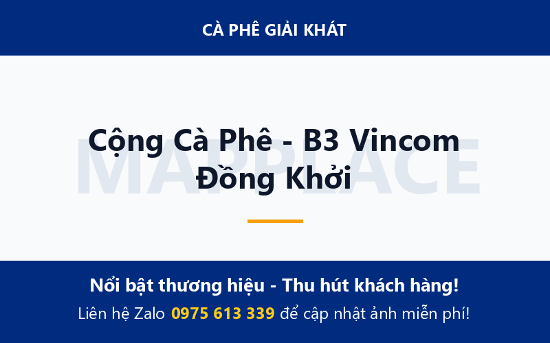 Cộng Cà Phê - B3 Vincom Đồng Khởi