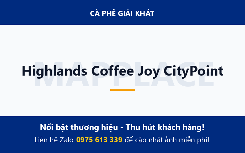 Highlands Coffee Joy CityPoint