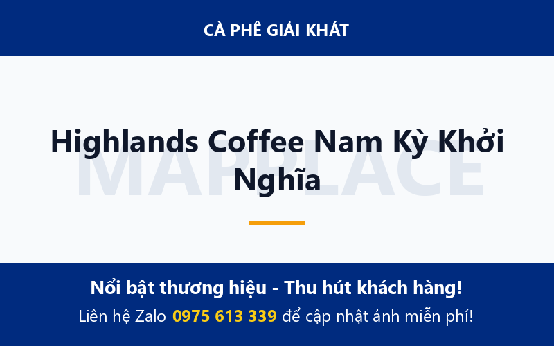 Highlands Coffee Nam Kỳ Khởi Nghĩa
