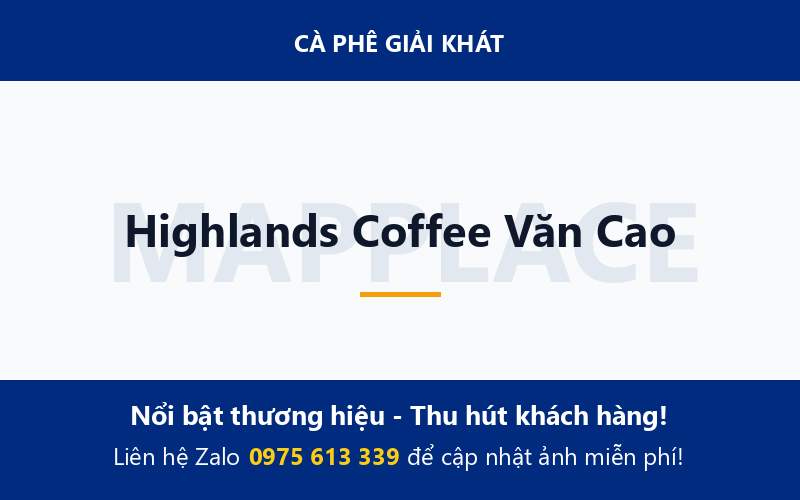 Highlands Coffee Văn Cao