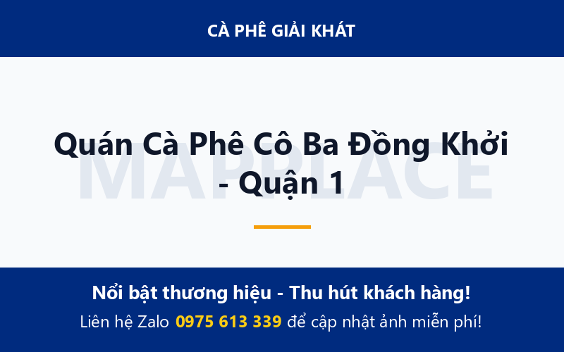Quán Cà Phê Cô Ba Đồng Khởi - Quận 1