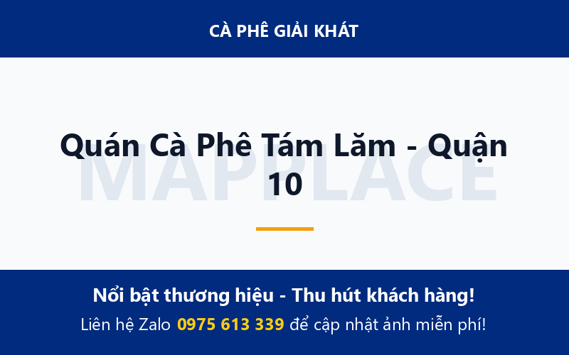 Quán Cà Phê Tám Lăm - Quận 10