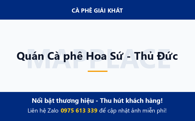 Quán Cà phê Hoa Sứ - Thủ Đức