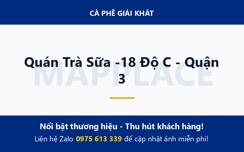 Quán Trà Sữa -18 Độ C - Quận 3