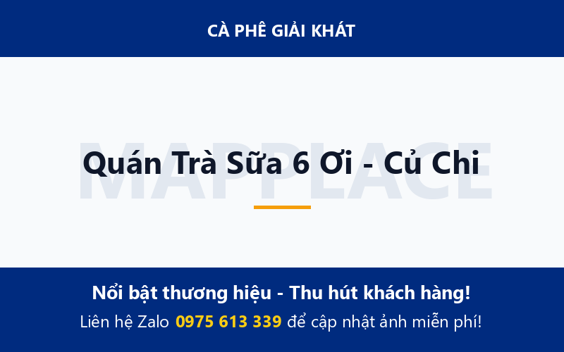 Quán Trà Sữa 6 Ơi - Củ Chi
