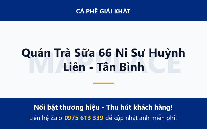 Quán Trà Sữa 66 Ni Sư Huỳnh Liên - Tân Bình