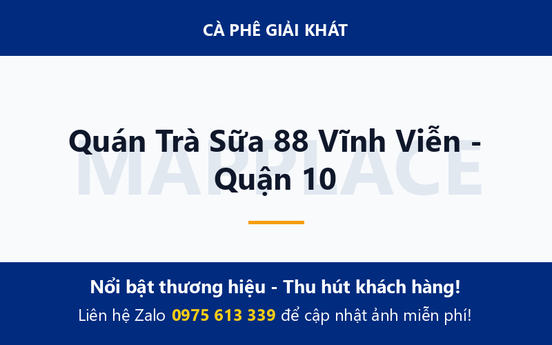 Quán Trà Sữa 88 Vĩnh Viễn - Quận 10