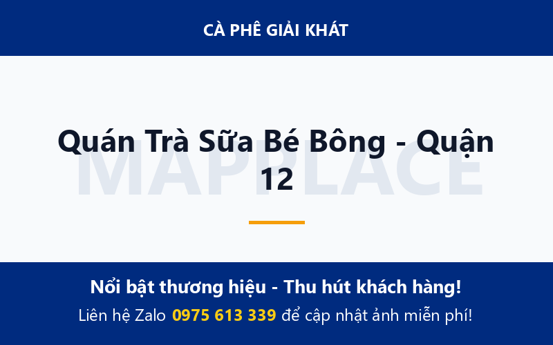 Quán Trà Sữa Bé Bông - Quận 12