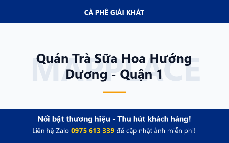 Quán Trà Sữa Hoa Hướng Dương - Quận 1
