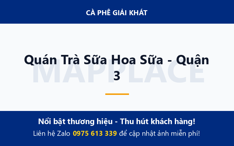 Quán Trà Sữa Hoa Sữa - Quận 3
