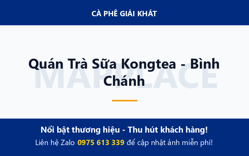 Quán Trà Sữa Kongtea - Bình Chánh