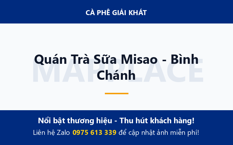 Quán Trà Sữa Misao - Bình Chánh