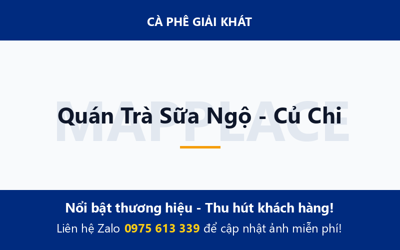 Quán Trà Sữa Ngộ - Củ Chi