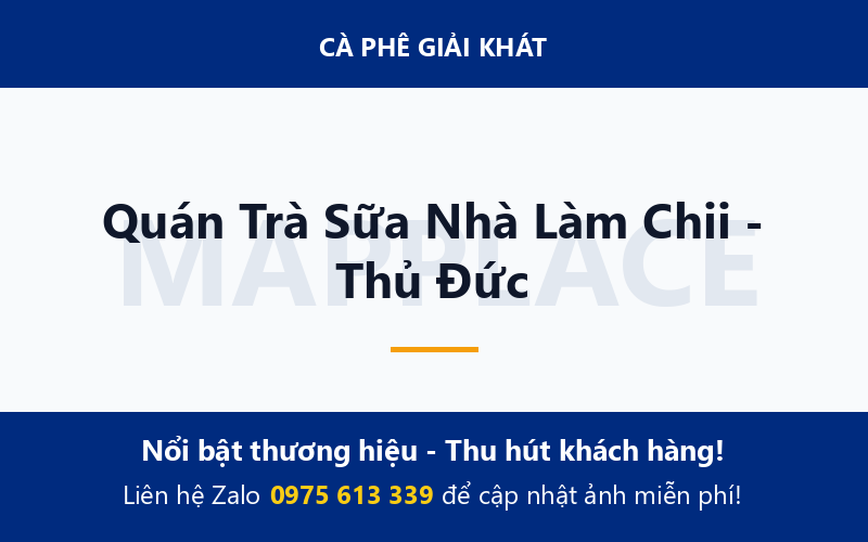 Quán Trà Sữa Nhà Làm Chii - Thủ Đức