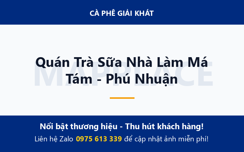 Quán Trà Sữa Nhà Làm Má Tám - Phú Nhuận