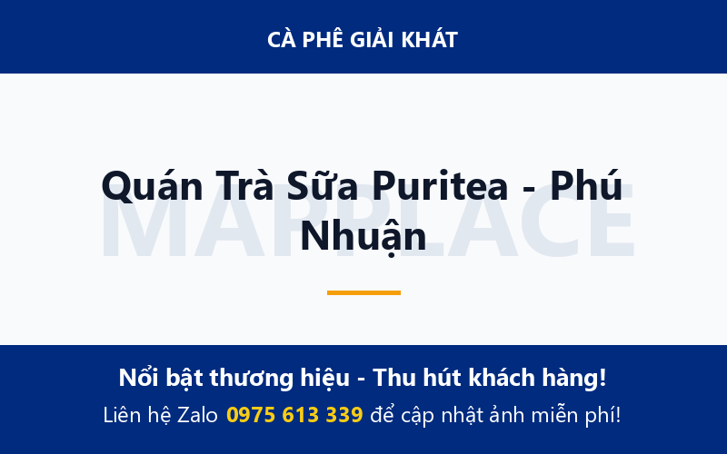 Quán Trà Sữa Puritea - Phú Nhuận