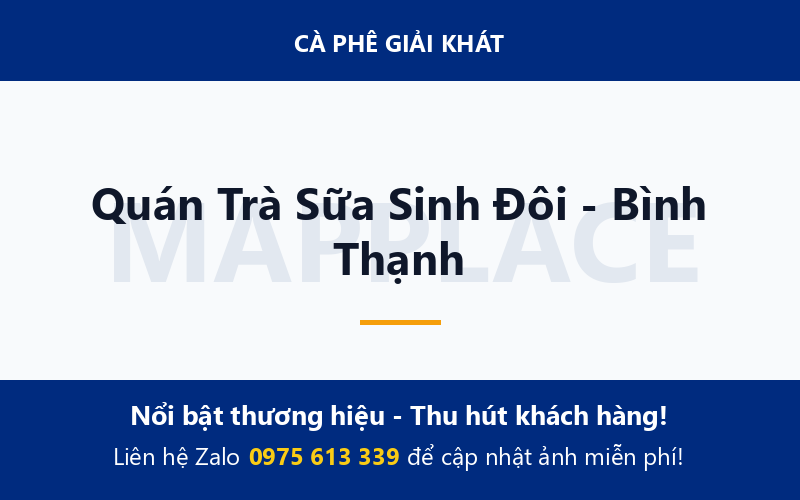 Quán Trà Sữa Sinh Đôi - Bình Thạnh
