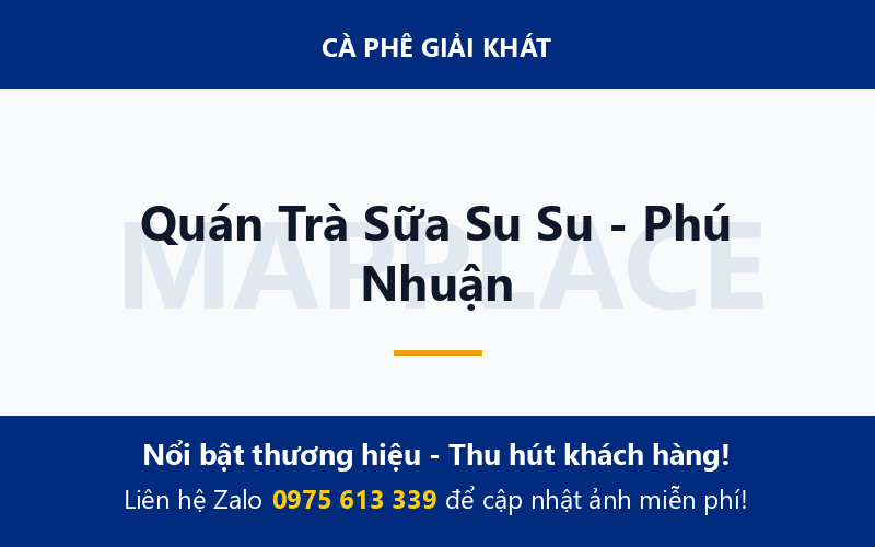 Quán Trà Sữa Su Su - Phú Nhuận