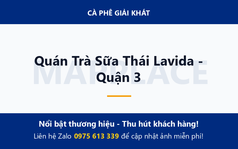 Quán Trà Sữa Thái Lavida - Quận 3