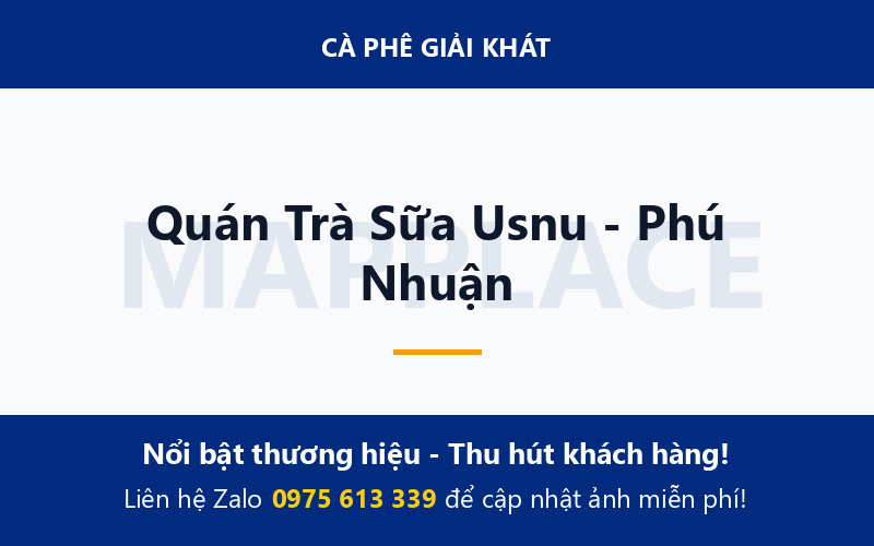 Quán Trà Sữa Usnu - Phú Nhuận