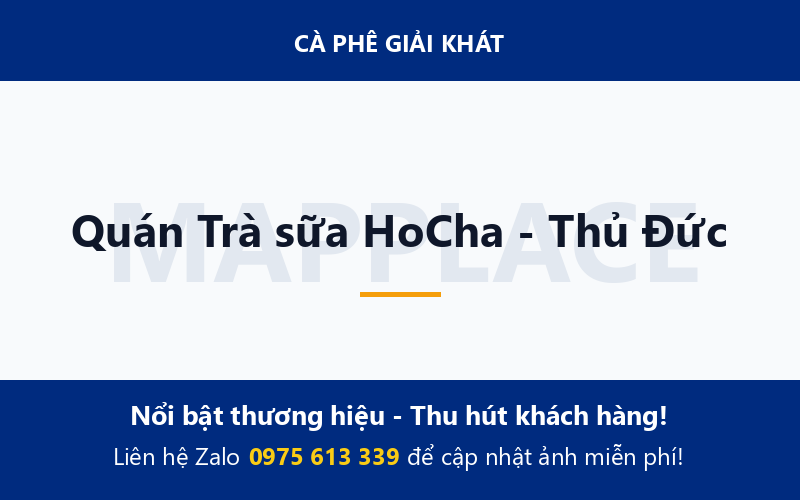 Quán Trà sữa HoCha - Thủ Đức