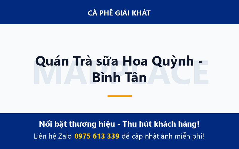 Quán Trà sữa Hoa Quỳnh - Bình Tân