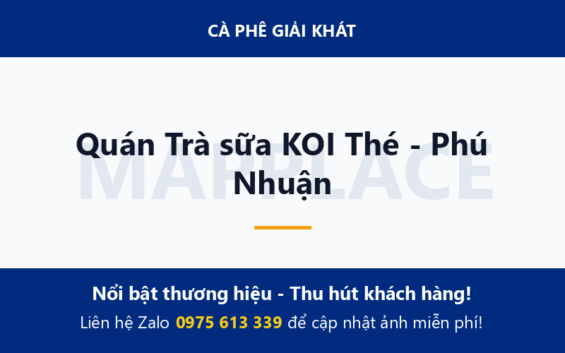 Quán Trà sữa KOI Thé - Phú Nhuận