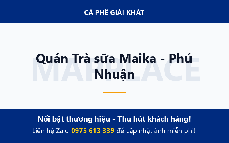 Quán Trà sữa Maika - Phú Nhuận