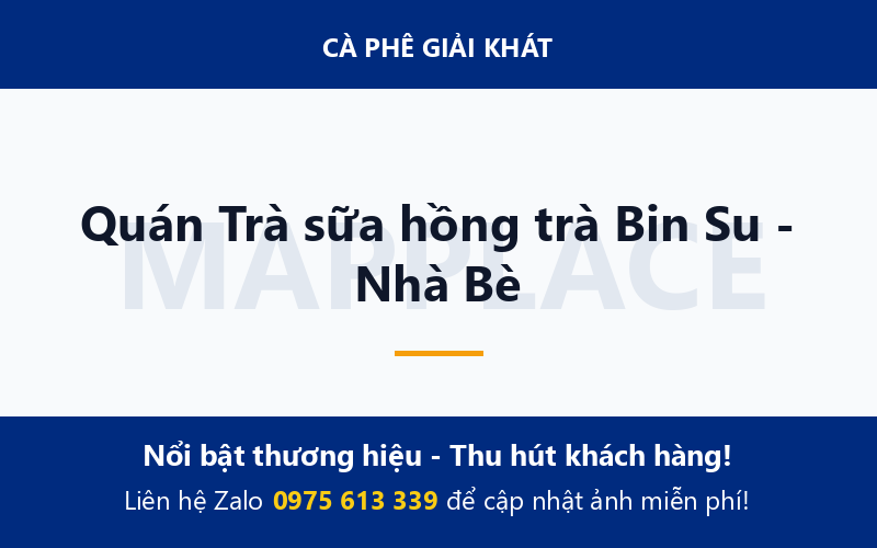 Quán Trà sữa hồng trà Bin Su - Nhà Bè