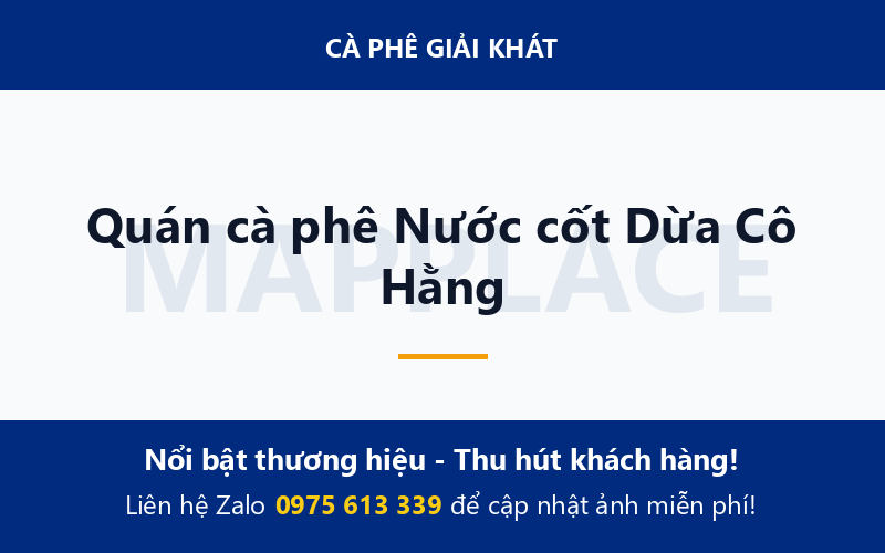 Quán cà phê Nước cốt Dừa Cô Hằng