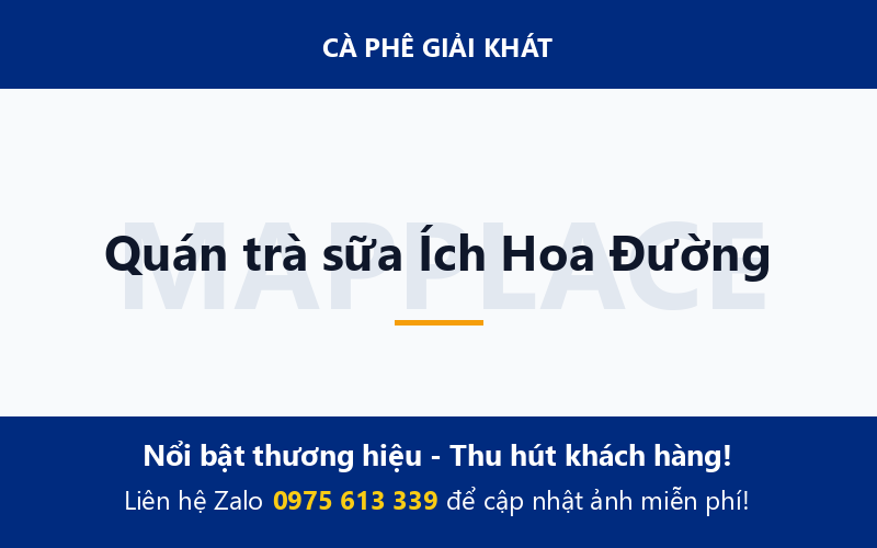 Quán trà sữa Ích Hoa Đường