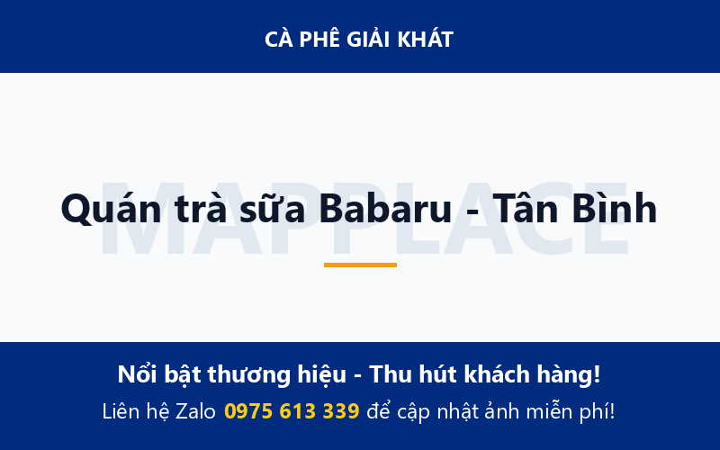 Quán trà sữa Babaru - Tân Bình