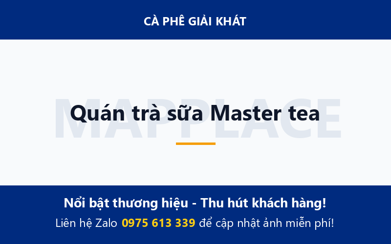 Quán trà sữa Master tea