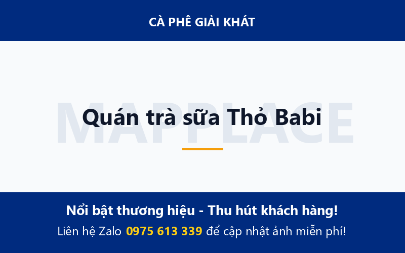 Quán trà sữa Thỏ Babi