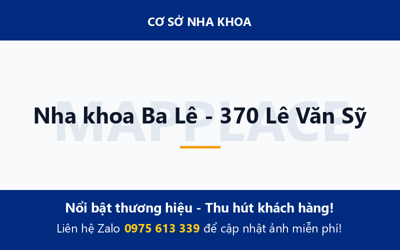 Nha khoa Ba Lê - 370 Lê Văn Sỹ