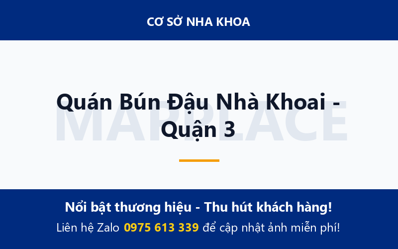 Quán Bún Đậu Nhà Khoai - Quận 3