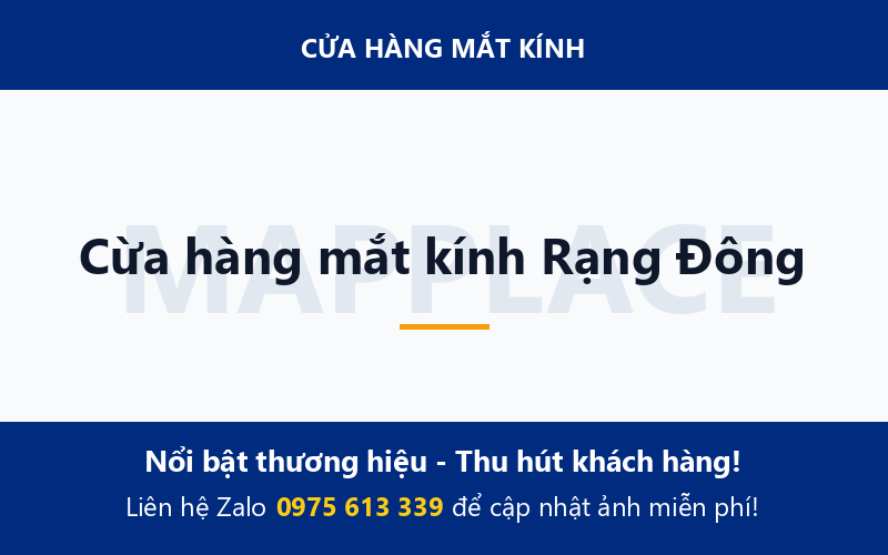 Cừa hàng mắt kính Rạng Đông