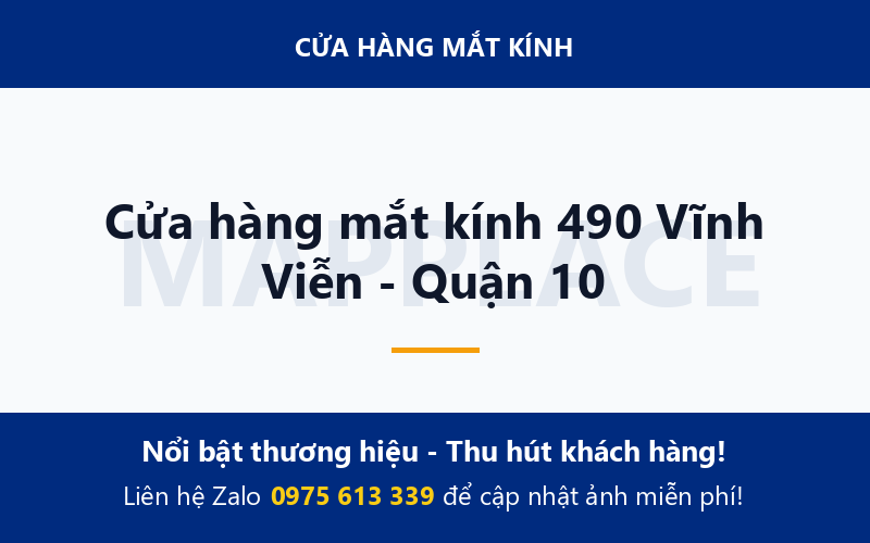 Cửa hàng mắt kính 490 Vĩnh Viễn - Quận 10