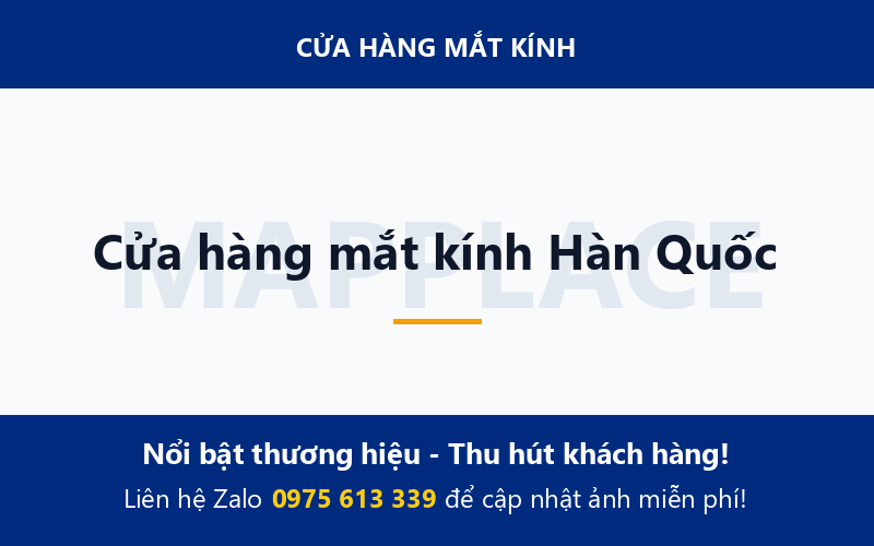 Cửa hàng mắt kính Hàn Quốc